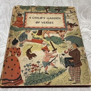 A Child's Garden of Verses, Robt‎ Louis Stevenson, Child's Book Vintage1944 HCDJ